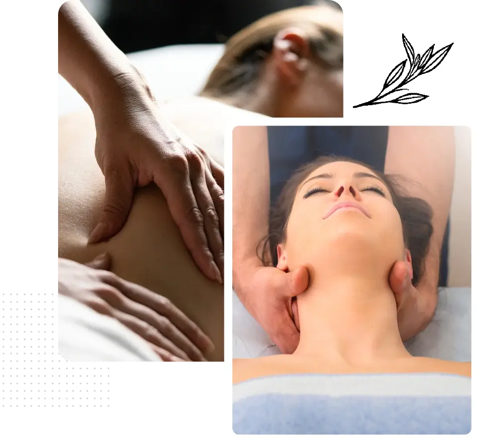 A relaxing massage session focusing on back and neck